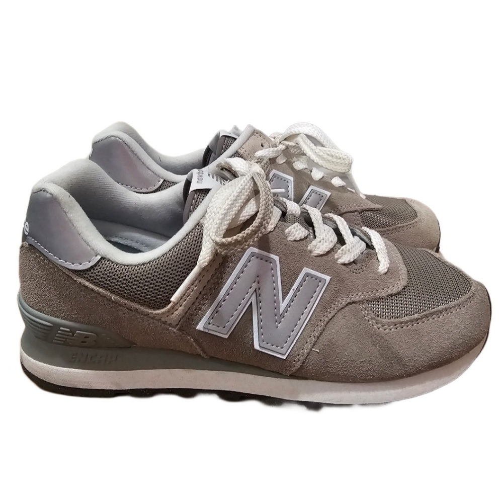 New Balance 574 Evergreen Green Leaf in Grey with White WL574EVG - Picture 3 of 11
